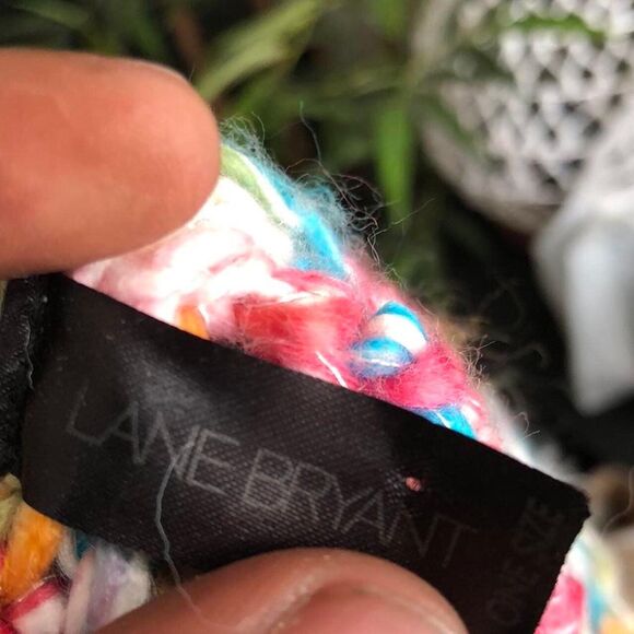 2000s y2k Unique Lane bryant crochet multicolored colorful beanie hat cap baker - Picture 4 of 4